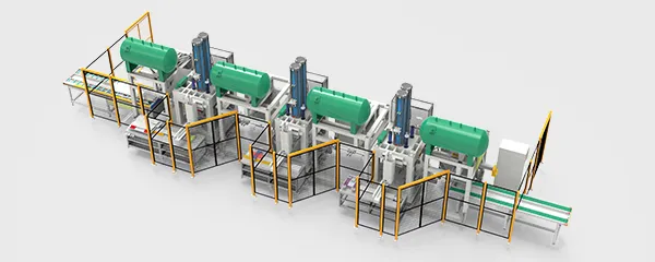 Línea de remachado automatizada para paneles traseros de sistemas de climatización